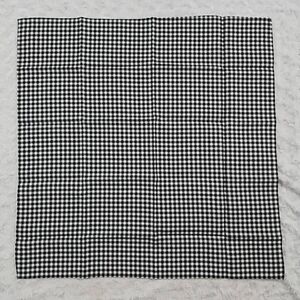 Lemlem Bandana Scarf for body or purse 22.5" Black and White Checkered Pattern
